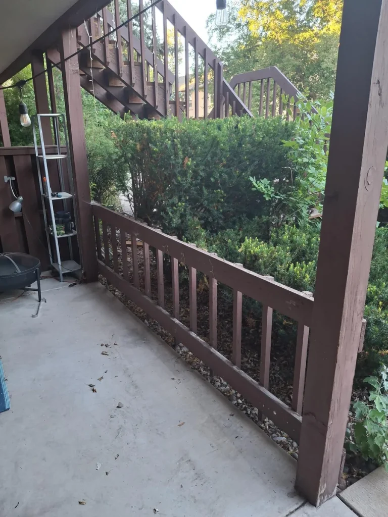 Patio after mattress removal in Colorado Springs